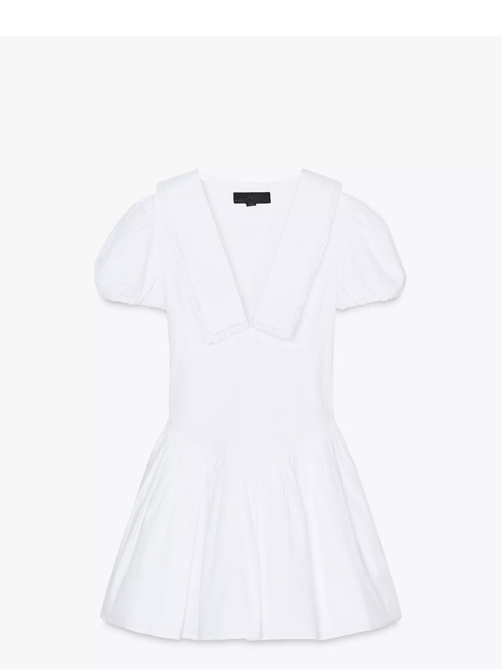 Zara White Sailor-Collar Dress